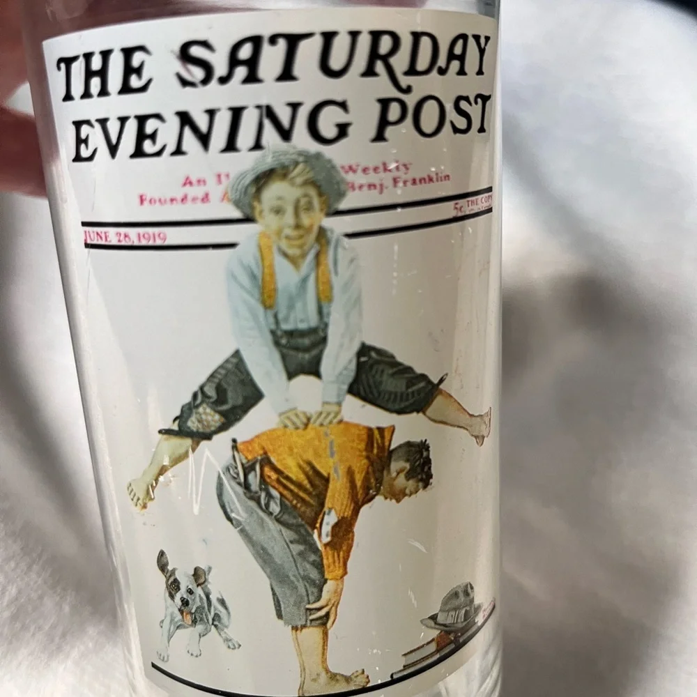 The Saturday Evening Post Norman Rockwell Vintage glass